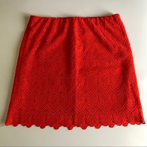 NWOT J. Crew lace mini skirt